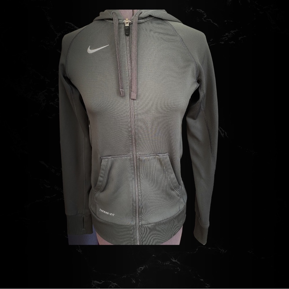 Nike Therma-Fit Full Zip Hoodie - Charcoal Gray - Sz XS, Excellent Condition.